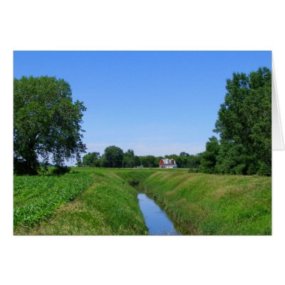 Beautiful Minnesota farm irrigation ditch photo Card by BeautifulMinnesota