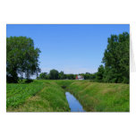 Beautiful Minnesota farm irrigation ditch photo Card