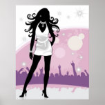 Beautiful Model Performer on Stage posters