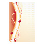 Beautiful modern design with ribbons and stars customized stationery