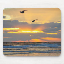 Beautiful Morning Beach Sunrise Scenery Mousepad