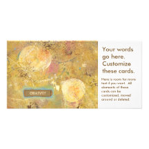 Beautiful natural fun abstract art unique painting personalized photo card