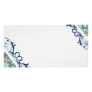 Beautiful navy blue swirls and aqua damask photo cards
