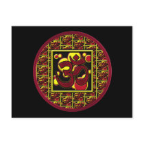 Beautiful Om Aum Symbol w/Circles and Squares