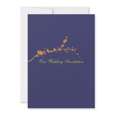 Beautiful Orange Blossom Wedding Invitation by honey_moon