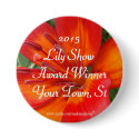 Beautiful Orange Lily Pin-customise buttons
