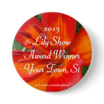 Beautiful Orange Lily Pin-customise buttons