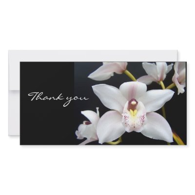 Beautiful Orchid thank you Customized Photo Card by semas87