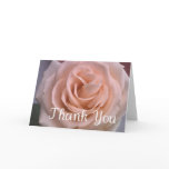 Beautiful Pale Pink Rose Thank You Card