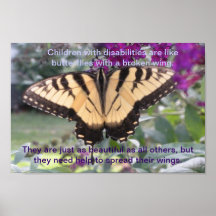 Beautiful Photo with Quote on Disabled Children Posters
