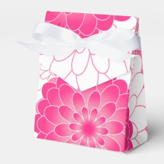 Beautiful pink flowers gift box favor boxes