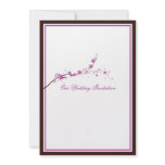 Beautiful Pink Purple Blossom Wedding Invitation
