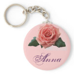Beautiful 'Pink Rose' Flower keychains