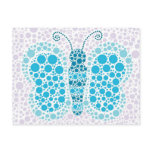 Beautiful Pointillism Butterfly Blue and Purple Post Card