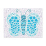 Beautiful Pointillism Butterfly Blue and Purple Post Card