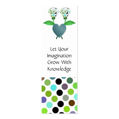 Beautiful Polka Dot Roses Bookmark Business Cards by polkadotpizazz
