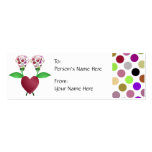 Beautiful Polka Dot Roses Gift Tag Business Card