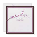 Beautiful Purple Blossom Wedding Save the Date invitations