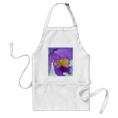 Beautiful purple orchid flower aprons by TheScenicRoute