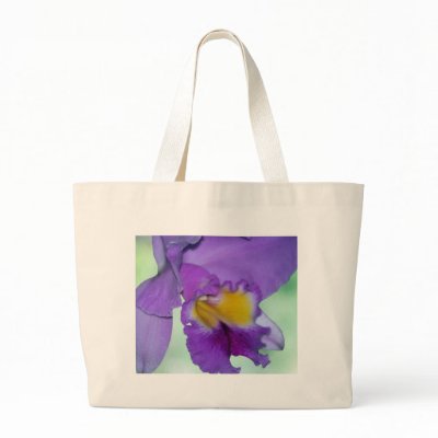 Beautiful purple orchid flower canvas bag by TheScenicRoute