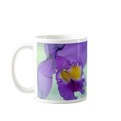 Beautiful purple orchid flower mug by TheScenicRoute