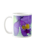 Beautiful purple orchid flower mugs