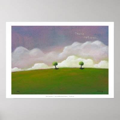 Beautiful quiet simple landscape art Peace Returns Poster by flyinggirl