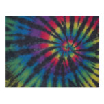 Beautiful Rainbow Swirl Spiral Tie Dye PhatDyes Post Card