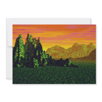 Beautiful Rainforest sunset Invite