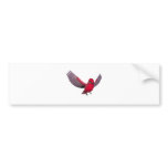 Beautiful Red Bird Bumper Stickers