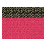 Beautiful Red Damask RSVP Announcements