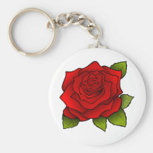Beautiful Red Rose Key Chains
