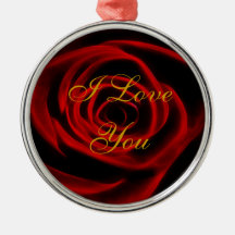 Beautiful red rose ornament