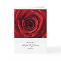 Beautiful Red Rose Wedding Card Invite -White