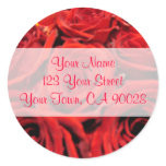 Beautiful red roses Address Labels stickers