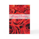 Beautiful red roses Happy Birthday cards