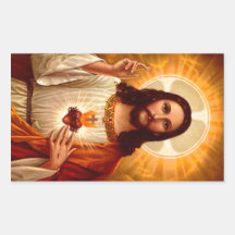 Beautiful religious Sacred Heart of Jesus image Stickers