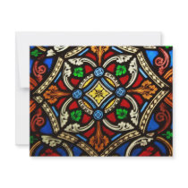 Beautiful Religious Stained Glass Custom Announcements