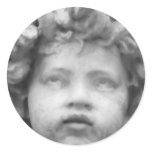 Beautiful Renaissance Child Angel Round Stickers