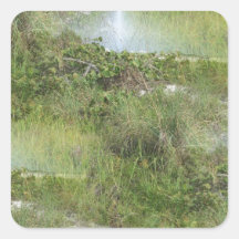 Beautiful Seamless Image of the Sea Dunes Square Stickers