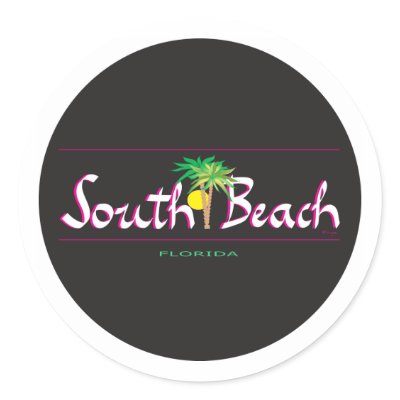 Beautiful South Beach -T-shirt, FL Stickers by ingeinc