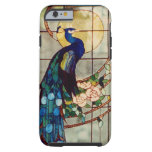 Beautiful Stained Glass Peacock Tough iPhone 6 Case