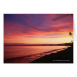 Beautiful sunset at the beach card