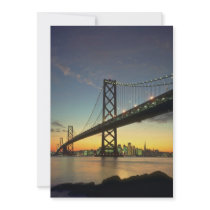 Beautiful Sunset: Bay Bridge, San Francisco, Calif Personalised Announcements