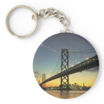Beautiful Sunset: Bay Bridge, San Francisco, Calif Key Chain