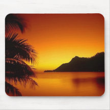 Beautiful Sunset Beach View Mousepads