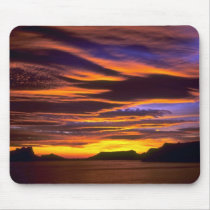 Beautiful Sunset: Calpe Rock from Casa Sundial, Co Mouse Pads