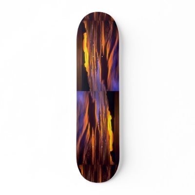 Beautiful Sunset: Calpe Rock from Casa Sundial, Co Skate Deck by inspirelove