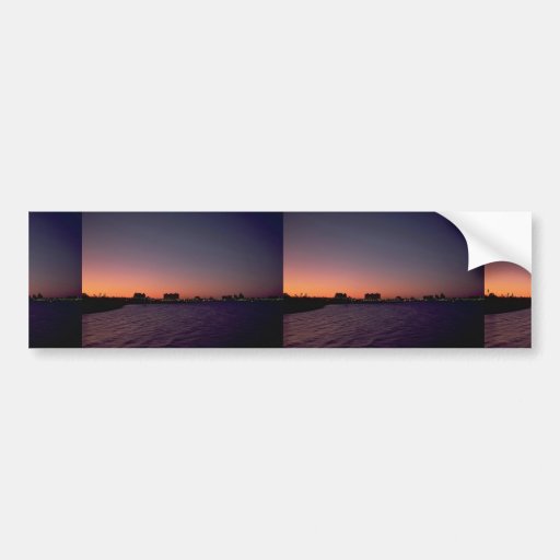 Beautiful Sunset: Corpus Christi, twighlight, Texa Bumper Sticker