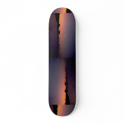 Beautiful Sunset: Corpus Christi, twighlight, Texa Skate Board by inspirelove